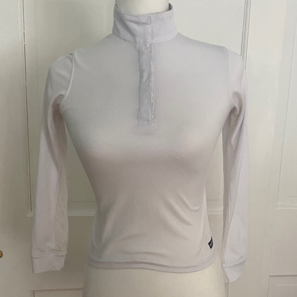 Kerrits Girls White Long Sleeve Show Shirt